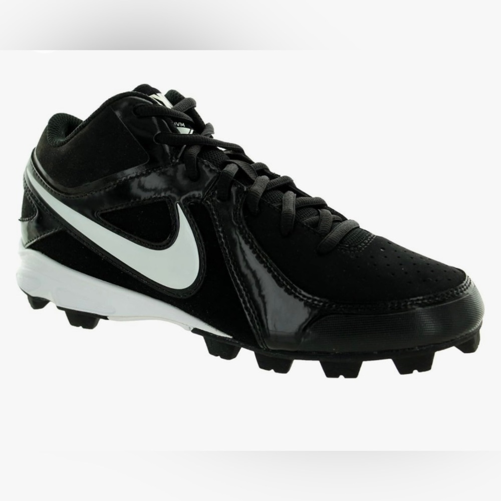 Nike Black/White MVP Keystone Low Le Cleats -7.5